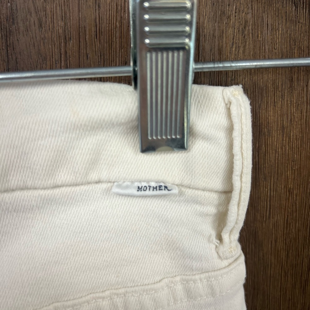 Mother Mid Waisted Looker Whipping the Cream Denim Size 25 - Picture 7 of 9